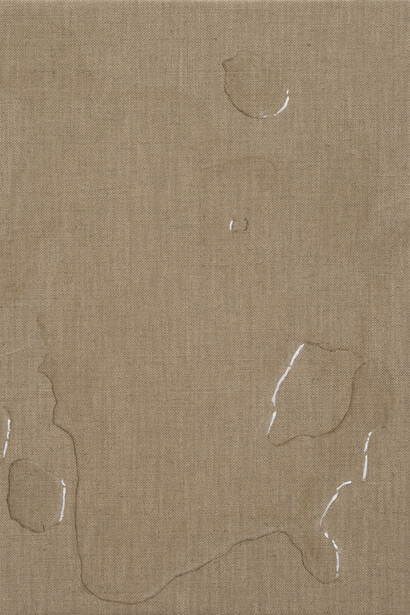 Helene Appel, Spilled Water, 2017 Watercolour and acrylic on linen 18 x 13 3/8 in. (46 x 34 cm)
40 x 60 cm approx. © Helene Appel 2017. Courtesy The Approach, London. Photo: FXP photography.
