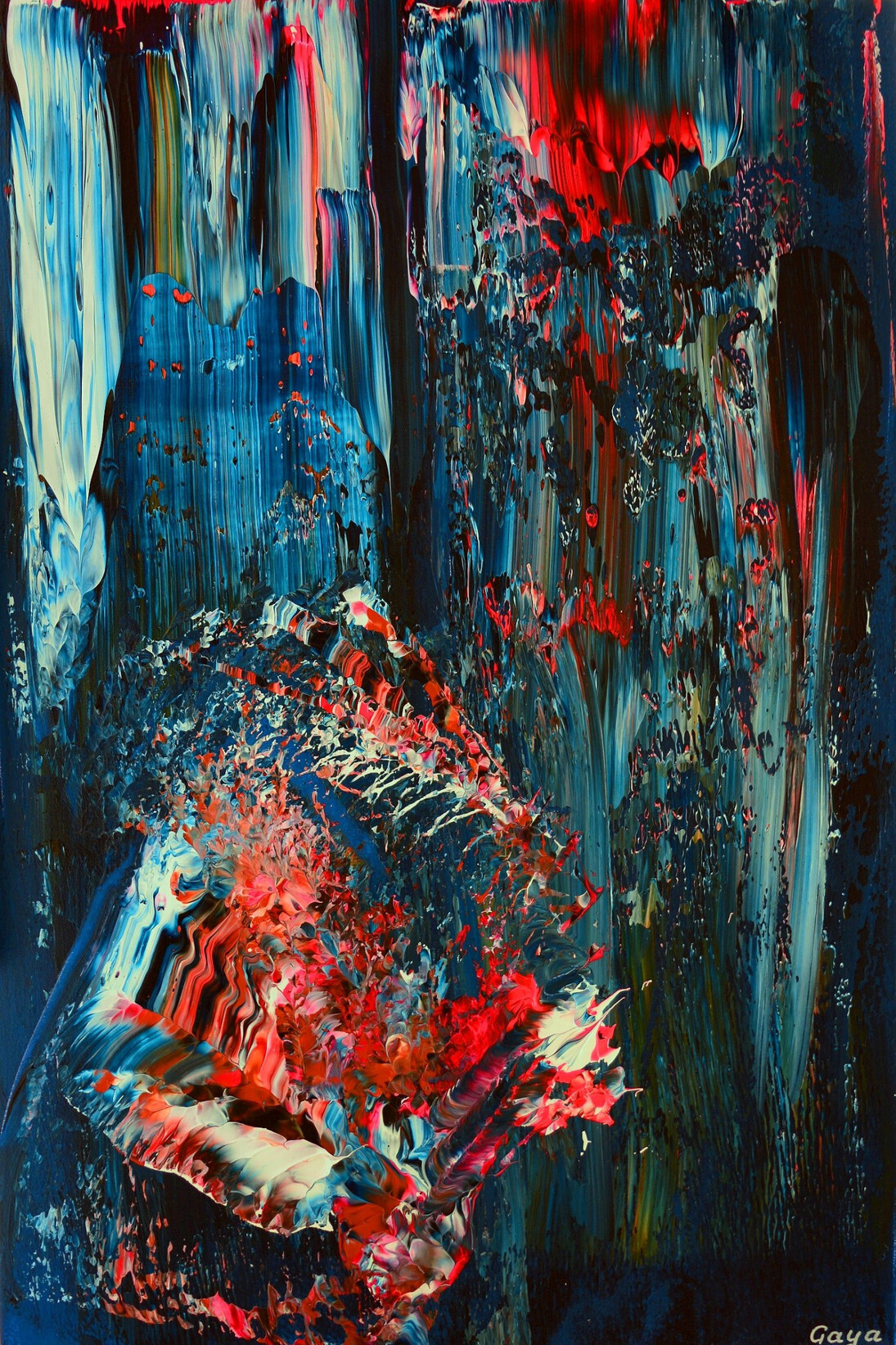 Gayane Karapetyan, Niagra Reckless Run, Acrylic on Canvas, 76 x 51 x 2 cm 