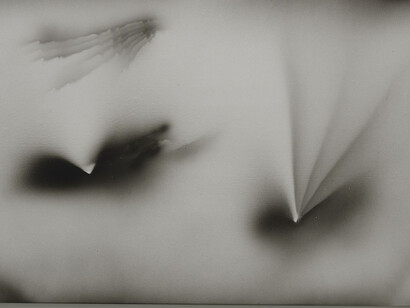 Jeff Zilm. The Paper Hanger, 2016 (detail), Dye, silver halide, acrylic emulsion, gelatin emulsion and optical sound on canvas, 96.5 x 213.4 cm (38 x 84 in.). Courtesy of the artist and Simon Lee Gallery, London / Hong Kong