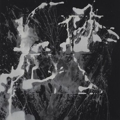 Valentina Liernur, ahh…ah…#2, 2014, Denim, bleach, 137 x 125 cm / 53.9 x 49.2 inches, Courtesy of Campoli Presti, London / Paris