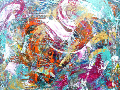 Monica Maja Richardson, A Piece of Heart, 2015, Acrylic and oil on canvas, 100 x 120 cm