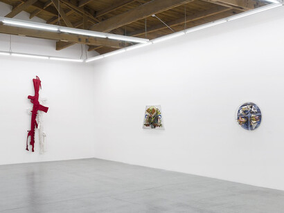 Linda Vallejo, select works, 1969 - 2024, exhibition view. Courtesy of parrasch heijnen gallery