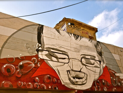 Grafite de Claudio Ethos em Tel Aviv, Israel