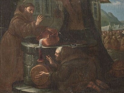 Pietro Olivero, San Francesco muta l’acqua in vino