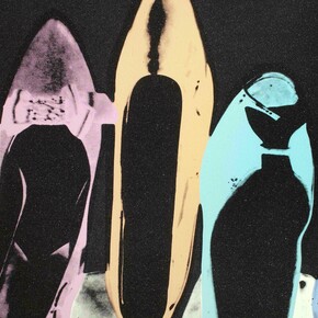 Andy Warhol, Shoes, 1980, sprint with diamond dust on Arches Aquarelle paper, cm. 102,2 x 151,1.  
Courtesy Galleria d'Arte Maggiore g.a.m., Bologna/Milan
