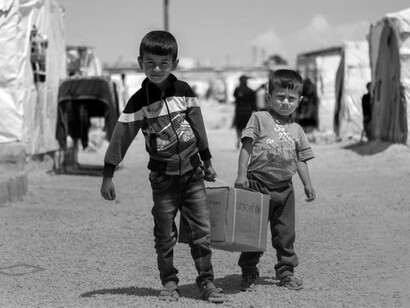 Niños sirios refugiados en Líbano
