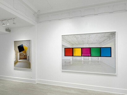Georges Rousse, Quiet spaces, exhibition view. Courtesy of Sous Les Etoiles Gallery