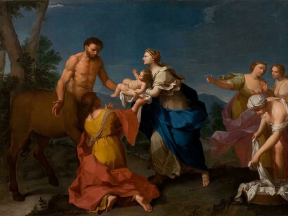Girolamo Donnini. Achille affidato al centauro Chirone