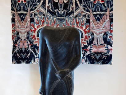 Torso egizio e arazzo, particolare 