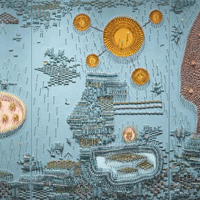 Darlene Charneco, Conversaciones con el futuro, vista de la exposición. Cortesía de Praxis Gallery