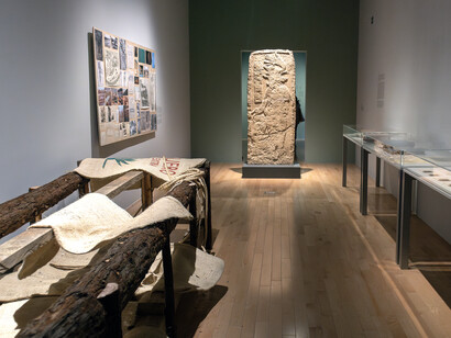 Sandra Rozental, Emilio Chapela, and Eduardo Abaroa, Stelae of the Usumacinta, exhibition view. Courtesy of Museo Amparo