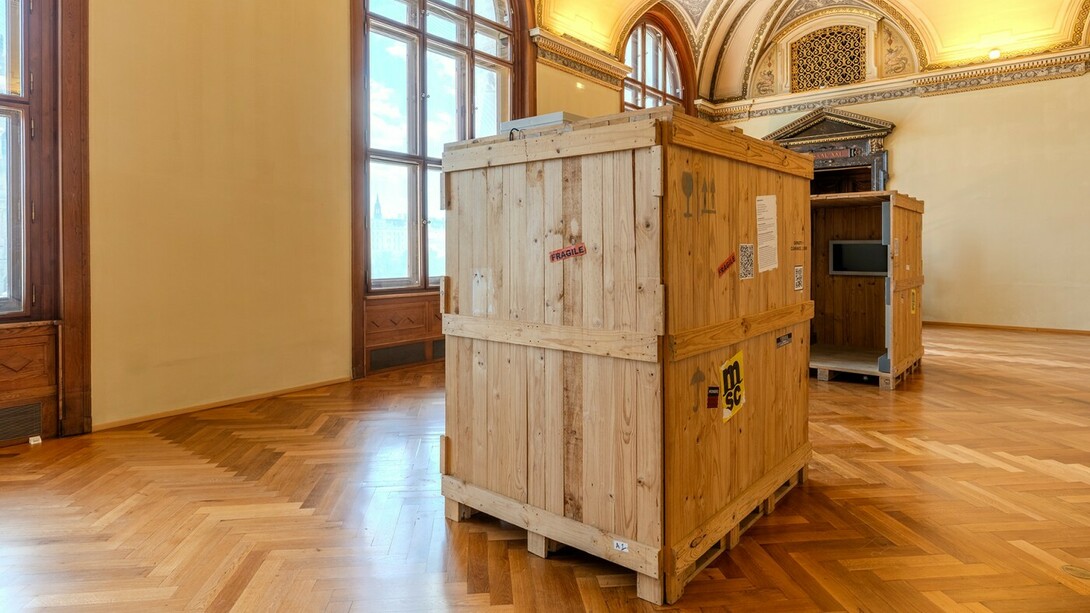 Verfrachtet, ausstellungsansicht. Mit freundlicher genehmigung des Naturhistorischen Museums Wien