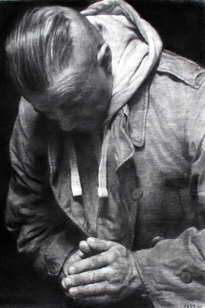 Franois Bard, Le serviteur, 112 x 77cm, pastel on paper