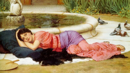 'A Cool Retreat' (1910) pintura de John William Godward