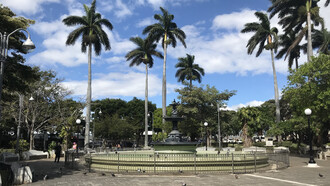 Actual fuente en el Parque Central de Heredia. Foto: Luko Hilje