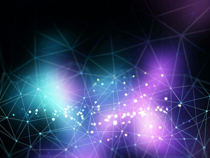 Sfondo astratto con punti e linee di collegamento