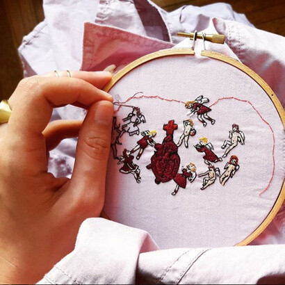 Henry Darger in embroidery