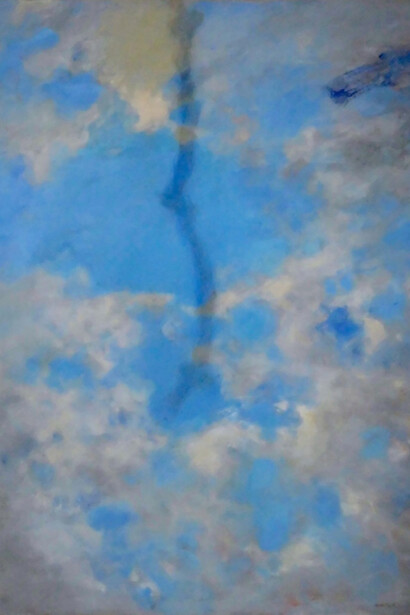 G.Goberti, Fuga dal cielo,1994, acrilico tela, 120 x 90 cm