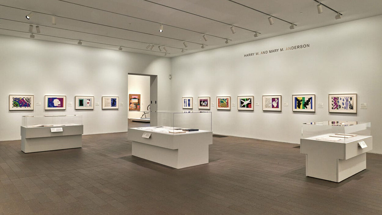 Henri Matisse, Jazz, exhibition view. Courtesy of De Young Museum