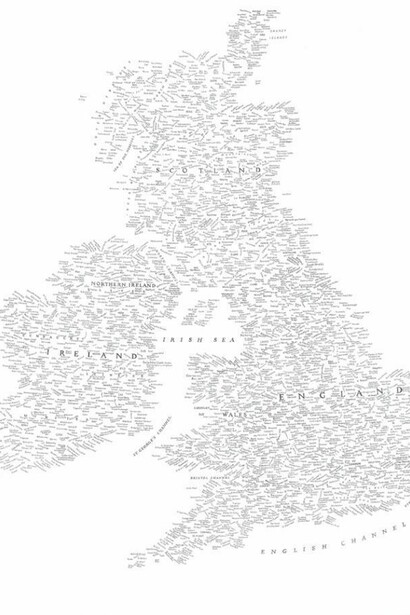 Kim Rugg, Crowded Islands, 2013, ink on paper, 29.53 x 42.52 inches