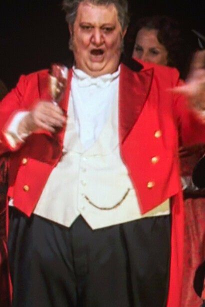 Representación en vivo de la ópera "Falstaff" en la Ópera Metropolitana de Nueva York, en 2013 