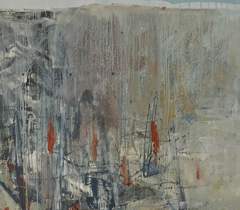 Cesare Lucchini, a very routh path, 2014, oil on canvas, 190 x 201,5 cm