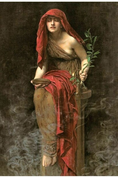 John Collier, The priestess of Delfi, 1891. Adelaide, Art Gallery of South Australia.