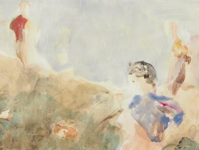 Nick Jensen, Aymer cove, three brothers (detail), 2025. Courtesy of Paul Smith Gallery