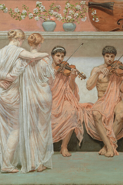 Albert Moore A Quartet: A painter’s tribute to the Art of Music (detail), 1868, Oil on canvas, The Pérez Simón collection, Mexico © Studio Sébert Photographes