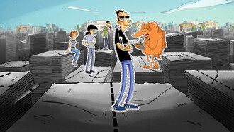 «Cortar por la línea de puntos» (en italiano, Strappare lungo i bordi), serie de comedia dramática animada para adultos italiana de 2021