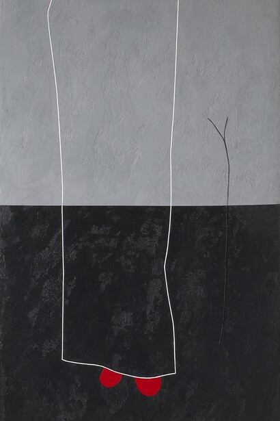 Rachel Friedberg, Early Morning (detail), 2008, encaustic on panel, 74” x 34”
