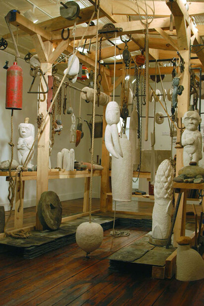 Tim de Christopher, The Fruit of Our Labors, ongoing. Mixed media, dimensions variable. Courtesy of the artist. Installation at Oxbow Gallery, Northampton, MA, 2010.
