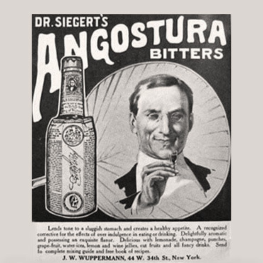 Afiche del Amargo de Angostura inventado por el Dr. Siegert