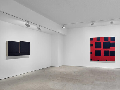 Various artists, Notes on abstraction, exhibition view. Courtesy of Maruani Mercier