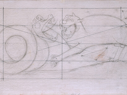 Boceto para el mural Dualidad, 1964
 
Colección Mariano Rivera Velázquez
© D.R. Rufino Tamayo/Herederos/ México/2019/Fundación Olga y Rufino Tamayo, A.C