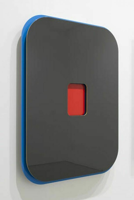 Gregory Johnston, Tableau Vivant I, Enamel on aluminum, 2014, 40 x 30 x 3.5 inches