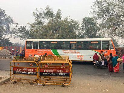 Shuttle service for ferrying devotees in the city
