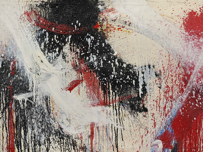 Norman Bluhm - Ingot 1960 - olio su tela - 63 x 92 cm. Courtesy Galleria Open Art, Prato