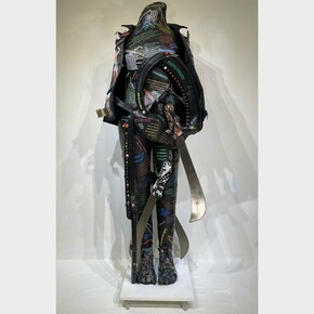 Linda Stein, Warrior Waging Peace-Addressing Feminism 2, 2024. Courtesy of the artist and Anita Shapolsky Gallery