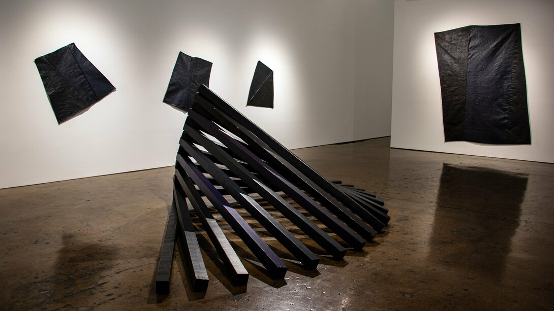 Installation View, Paul Stephen Benjamin, Dark Black, 2024. Courtesy of David Lusk Gallery