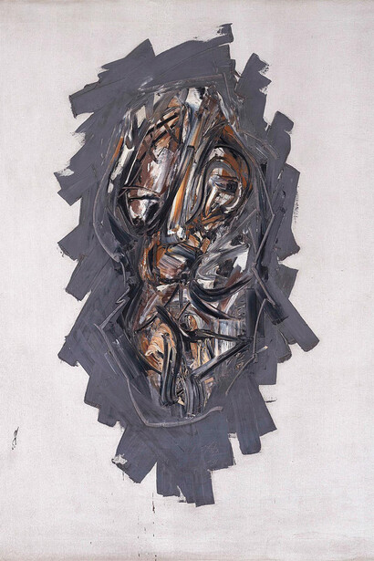 Antonio Saura, Retrato imaginario de Alberto Portera, 1963. Cortesía de la Fundación Juan March