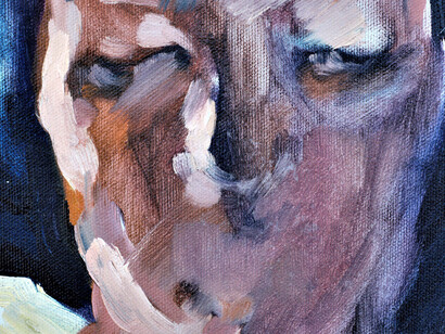 Experimental Flow, oil on canvas, 18x20cm, 2019 by Kristian Zara