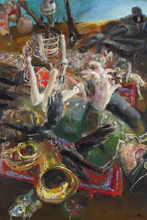 Bernhard Heisig, Winterschlacht (Kreuzzeichen), 1985/86. Mit freundlicher genehmigung des MdbK