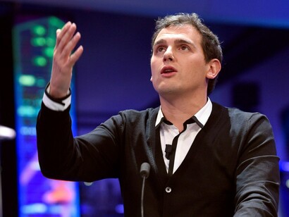 El líder de Ciudadanos, Albert Rivera, durante un acto público