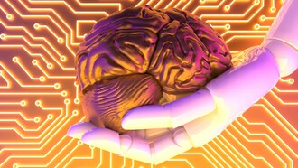 Mano robotica, cervello e intelligenza artificiale