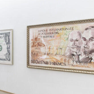 Tawan Wattuya, Money, exhibition view. Courtesy of Nosbaum Reding