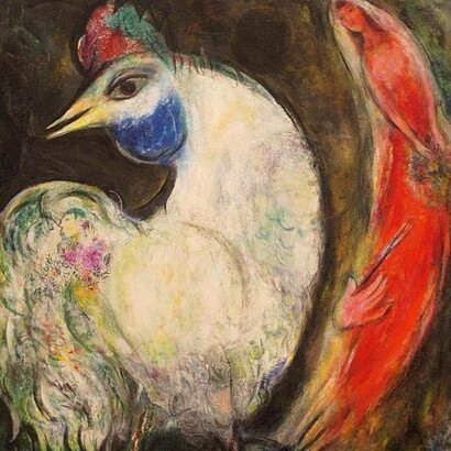Marc Chagall, Un gallo, 1947, Musee des Beaux Arts di Lione, Francia