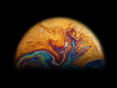 The beautiful and curvy Earth was so busy recycling the energies