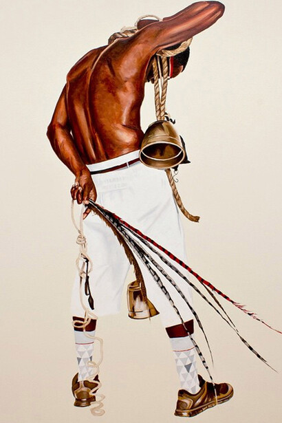 Fahamu Pecou, Icarus, 2015, Acrylique sur toile / Acrylic on canvas, 183 x 122 cm © Fahamu Pecou, Courtesy Backslash Gallery, Paris