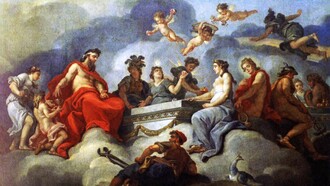 Charles-Amédée-Philippe van Loo, The Induction of Ganymede in Olympus, XVIII sec. Neues Palais, Potsdam, Germania